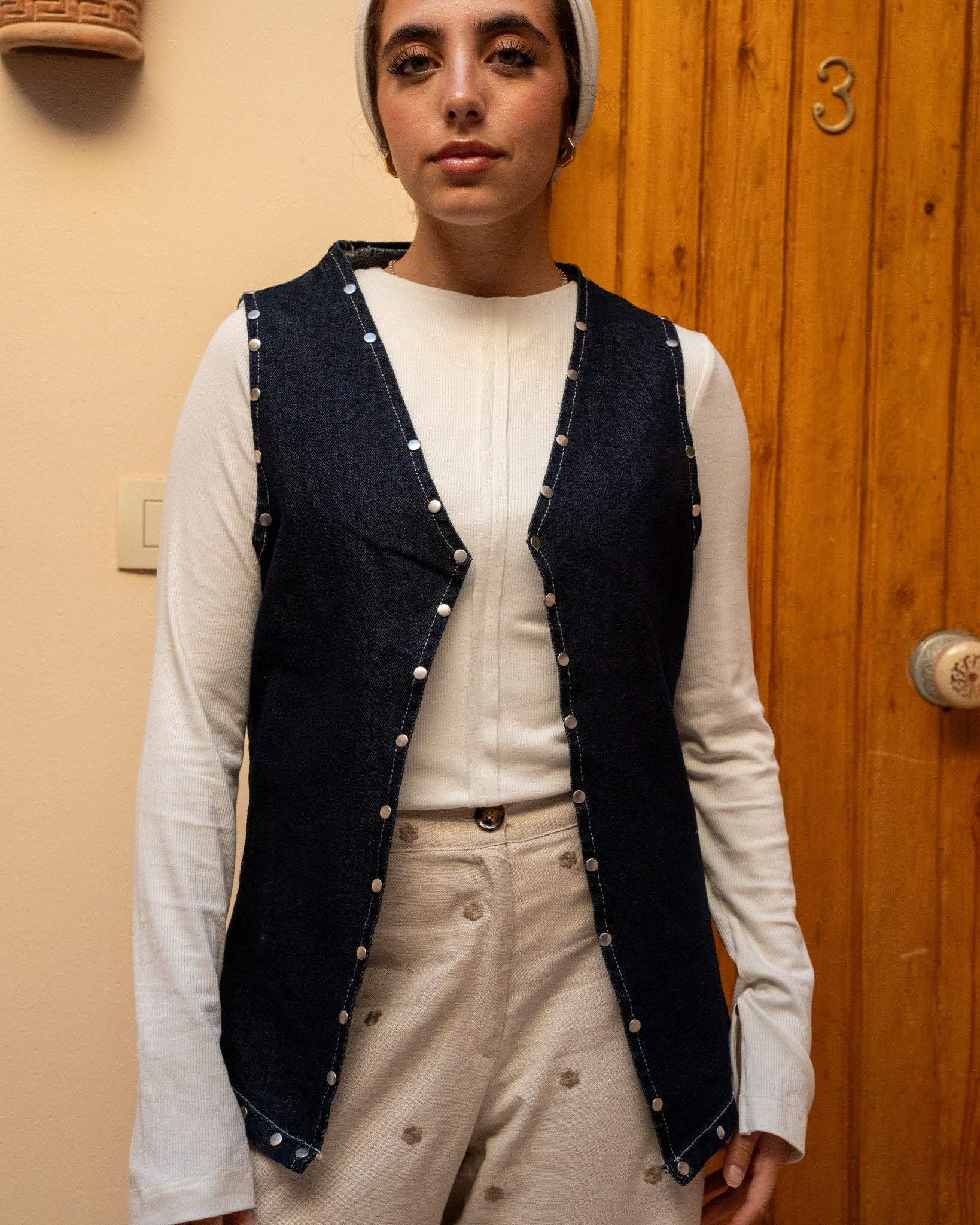 Alloy Denim Vest in Navy