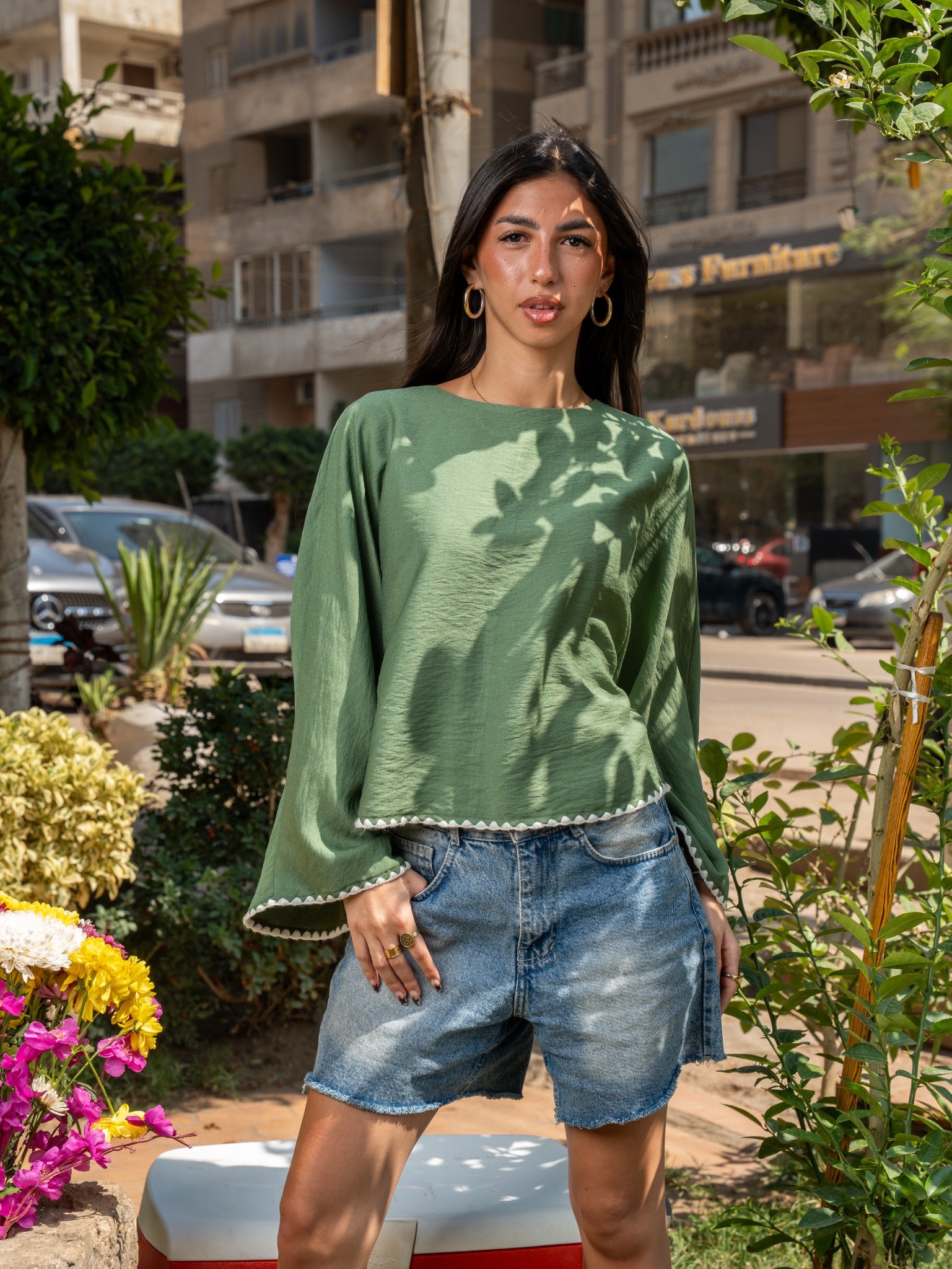 Olive Flow Top