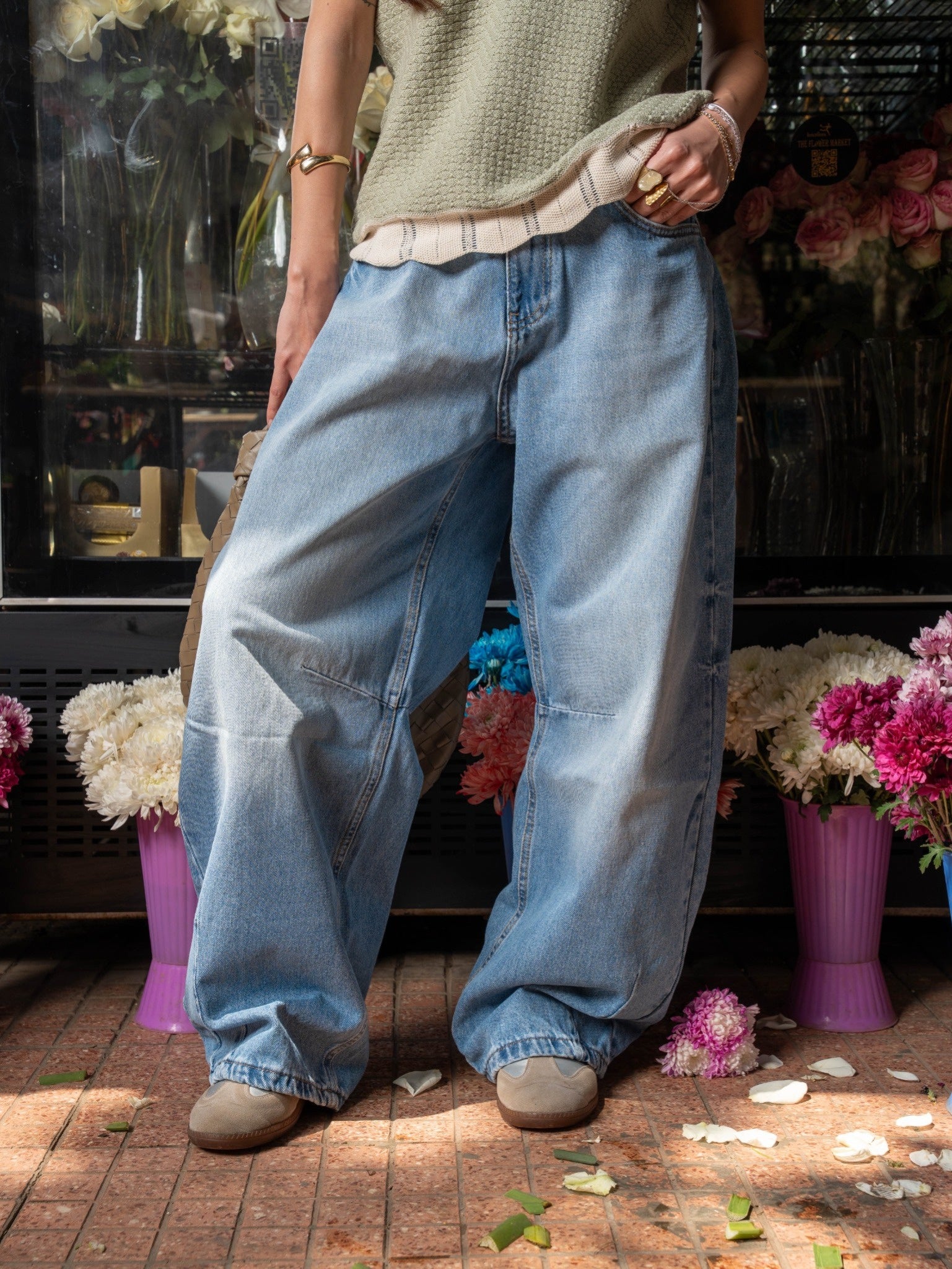 Balloon Denim Pants in Light Blue – Zat The Label