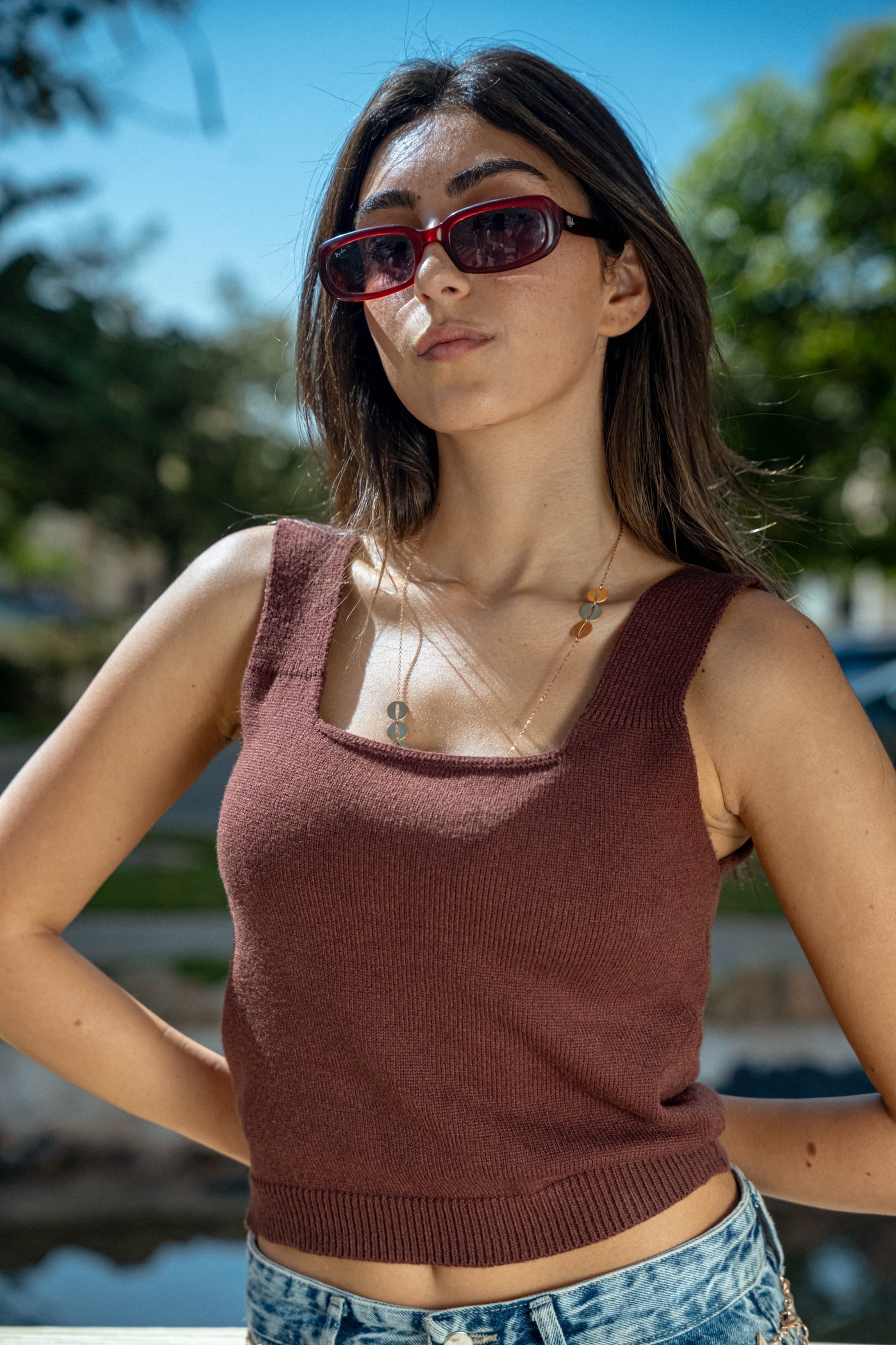 The Hazel Top in Brown